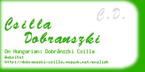 csilla dobranszki business card